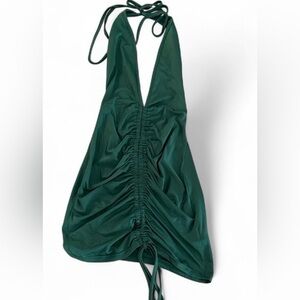 Elegant Green Ruched Dress